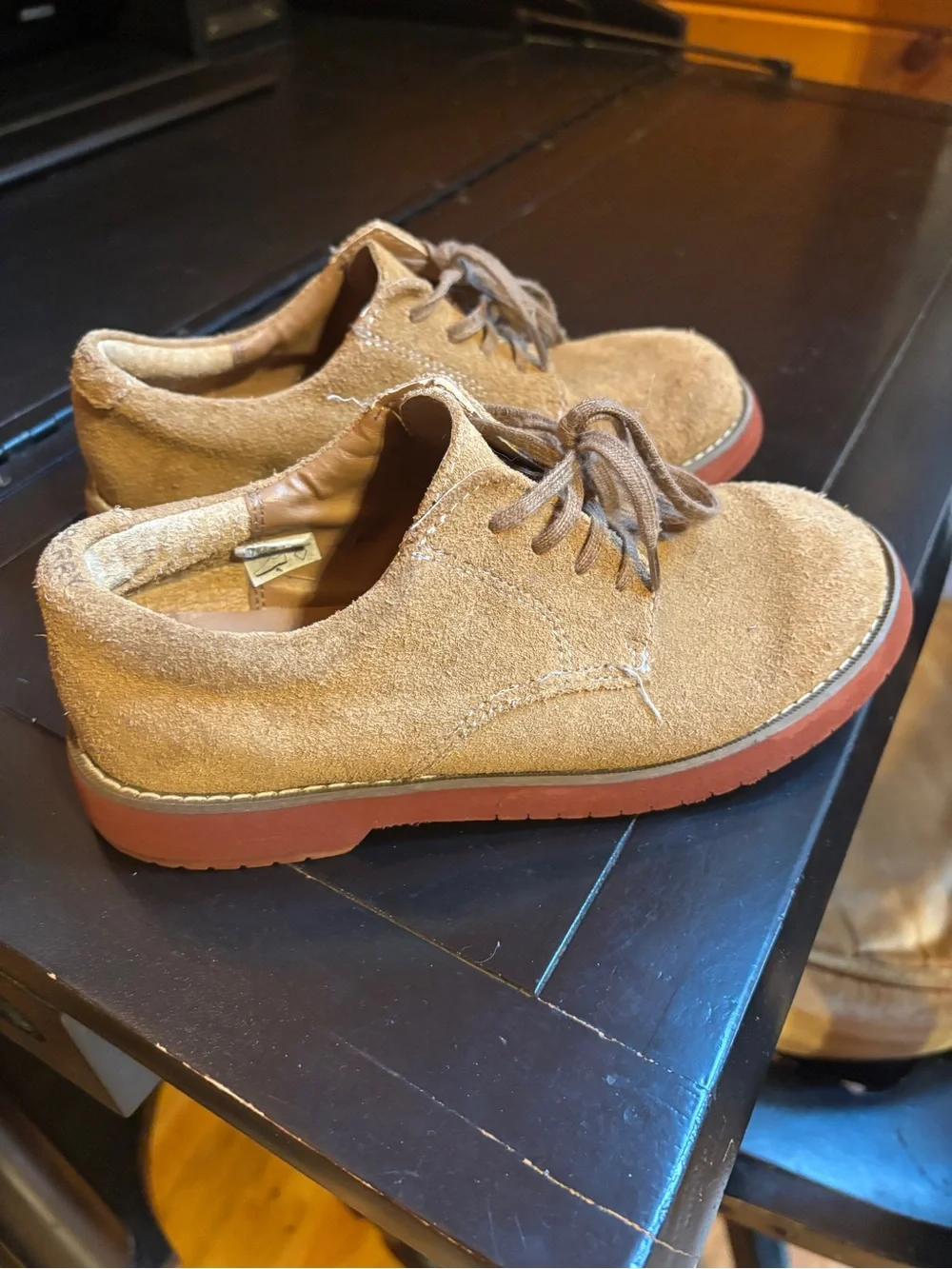 Sperry Kids Suede Lace-Up Shoes in Tan